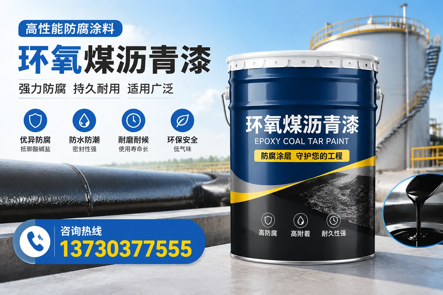 环氧煤沥青漆的耐久性分析，适合南通的使用场景